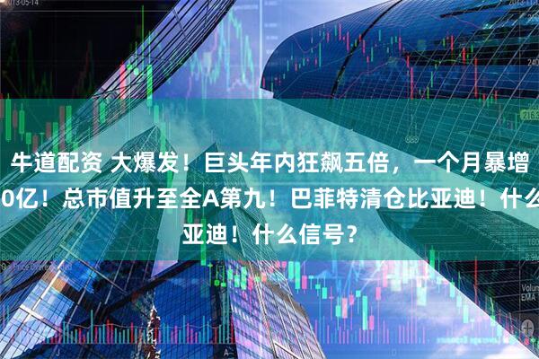 牛道配资 大爆发！巨头年内狂飙五倍，一个月暴增近5000亿！总市值升至全A第九！巴菲特清仓比亚迪！什么信号？