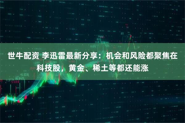 世牛配资 李迅雷最新分享：机会和风险都聚焦在科技股，黄金、稀土等都还能涨