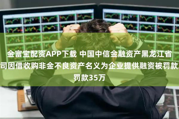 金富宝配资APP下载 中国中信金融资产黑龙江省分公司因借收购非金不良资产名义为企业提供融资被罚款35万